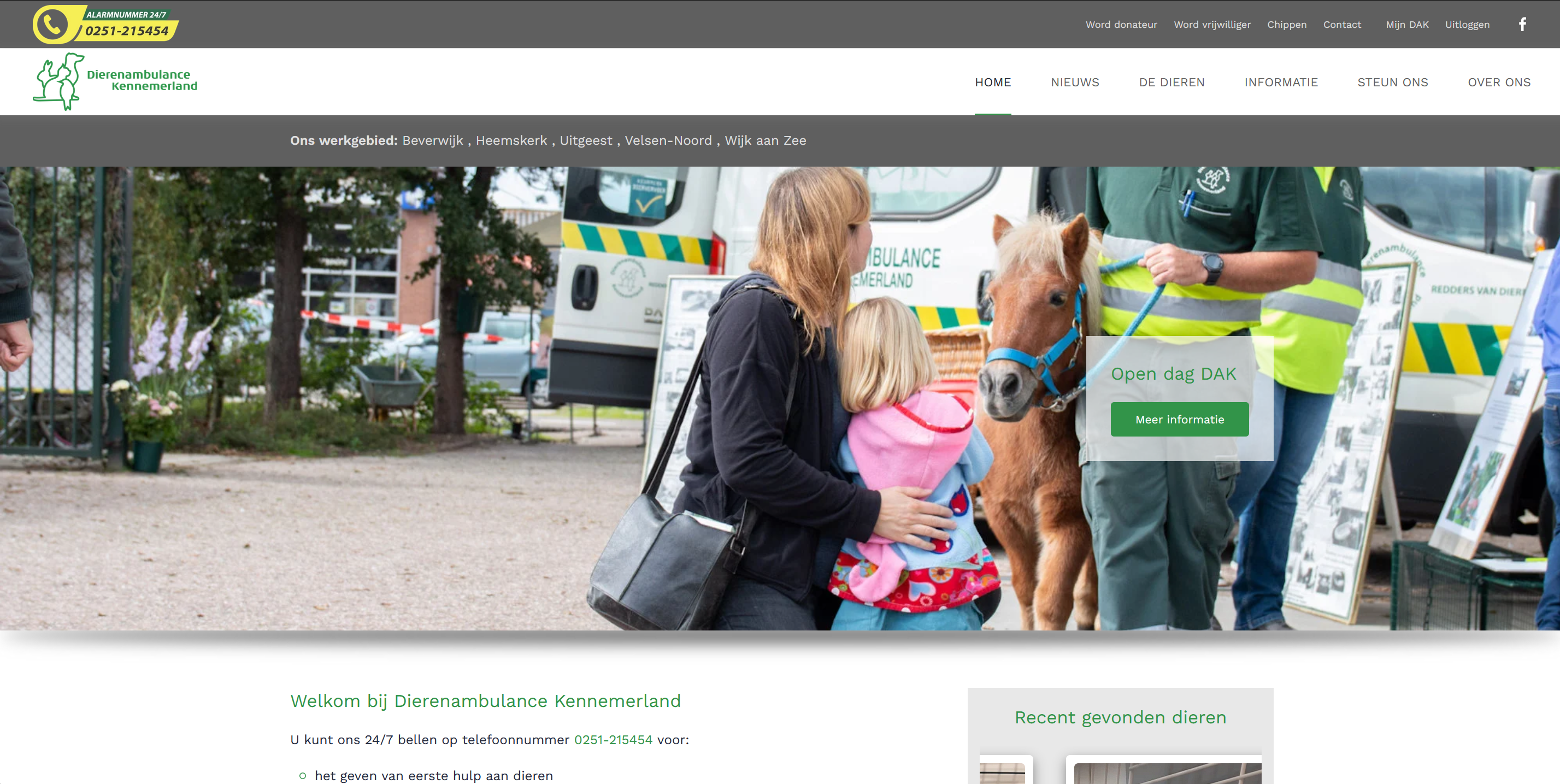 Nieuwe website voor Dierenambulance Kennemerland!